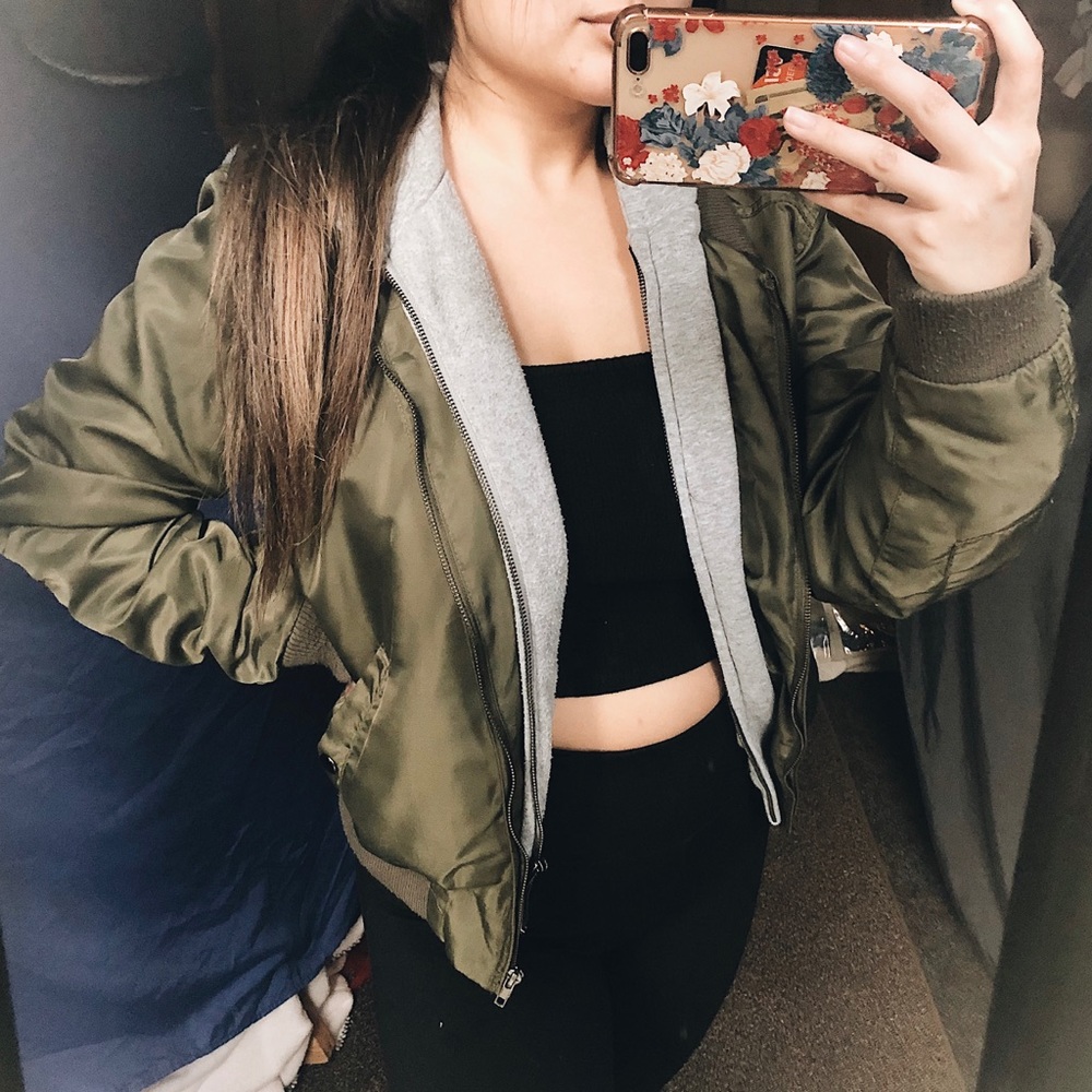 Trillium Lined Hooded Bomber Jacket